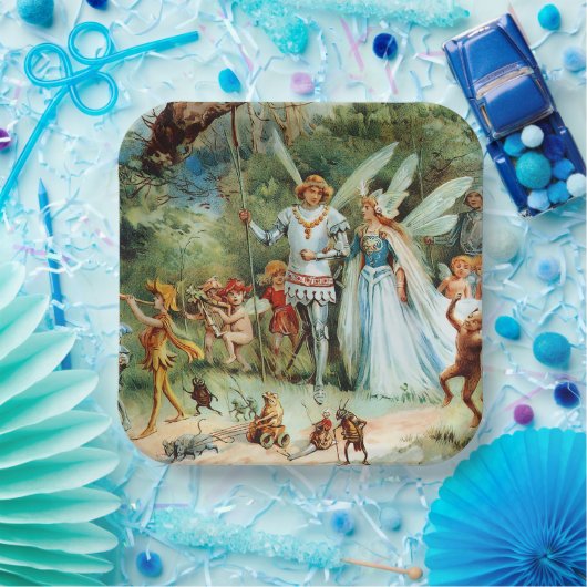 Die Ankunft des Königs und der Königin der Fairies Pappteller (Party)