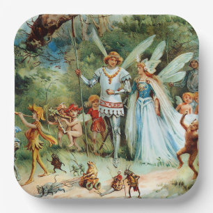 Die Ankunft des Königs und der Königin der Fairies Pappteller
