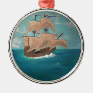 Die Ankunft des Mayflower Ornament Aus Metall