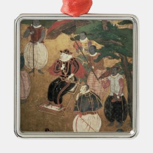 Die Ankunft des Portugiesen in Japan Silbernes Ornament