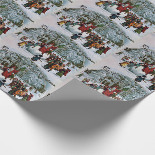 Die Ankunft des Weihnachtsmanns Geschenkpapier