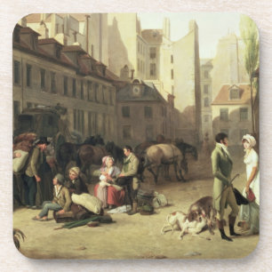 Die Ankunft eines Bühne-Zuges am Terminus, deta Getränkeuntersetzer