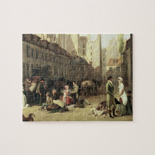 Die Ankunft eines Bühne-Zuges am Terminus, deta Puzzle (Horizontal)