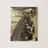 Die Ankunft eines Bühne-Zuges am Terminus, deta Puzzle (Vertikal)