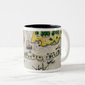 Die Ankunft Englisch in Virginia Zweifarbige Tasse (VorderseiteRechts)