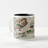 Die Ankunft Englisch in Virginia Zweifarbige Tasse (Vorderseite Links)