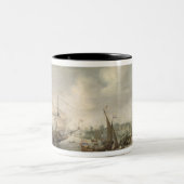 Die Ankunft von Fredrick V bei Vlissingen im Jahre Zweifarbige Tasse (Mittel)