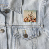 Die Ankunft von Hernando Cortes in Mexiko Button (Beispiel)