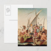 Die Ankunft von Hernando Cortes in Mexiko Postkarte (Vorne/Hinten)