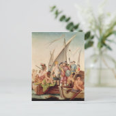 Die Ankunft von Hernando Cortes in Mexiko Postkarte (Stehend Vorderseite)