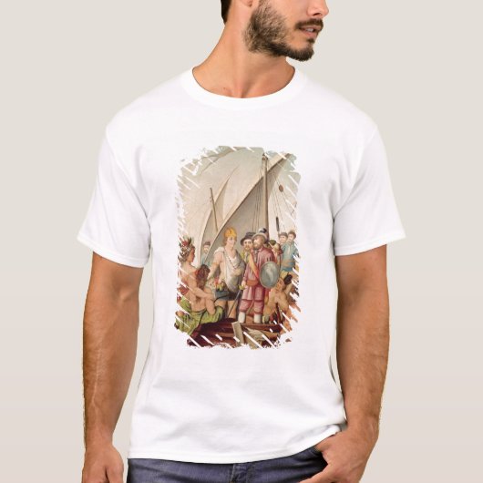 Die Ankunft von Hernando Cortes in Mexiko T-Shirt (Vorderseite)