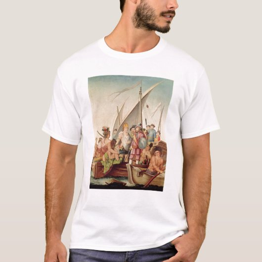 Die Ankunft von Hernando Cortes in Mexiko T-Shirt (Vorderseite)