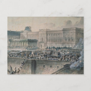 Die Ankunft von Louis XVI vor dem Postkarte