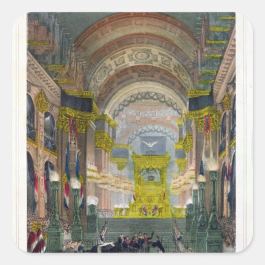 Die Ankunft von Napoleons Aschen Quadratischer Aufkleber (Vorderseite)