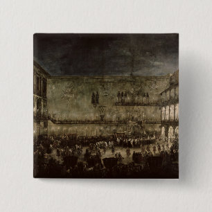 Die Ankunft von Prinzessin Amelia von Sachsen, in Button