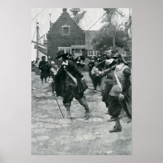 Die Ankunft von Stuyvesant in New Amsterdam Poster (Vorne)