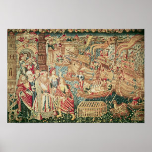 Die Ankunft von Vasco da Gama in Kalkutta Poster