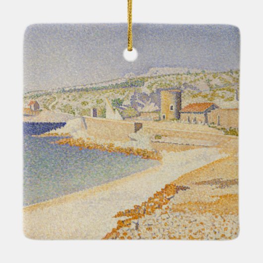 Die Anlegestelle bei Cassis Keramikornament (Rückseite)