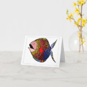 Die Anmerkungskarte, die einen bunten Karte (Gelbe Blume)