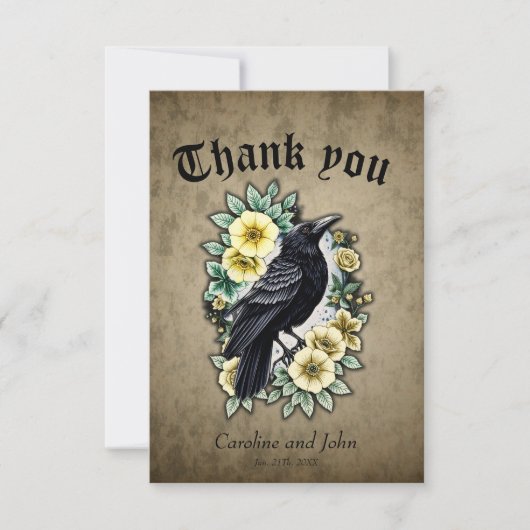 Die Anmut und Eleganz des Raves. Dankeskarte (Vorderseite)