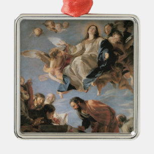 Die Annahme der Jungfrau, 1673 (Öl auf Leinwand) Ornament Aus Metall