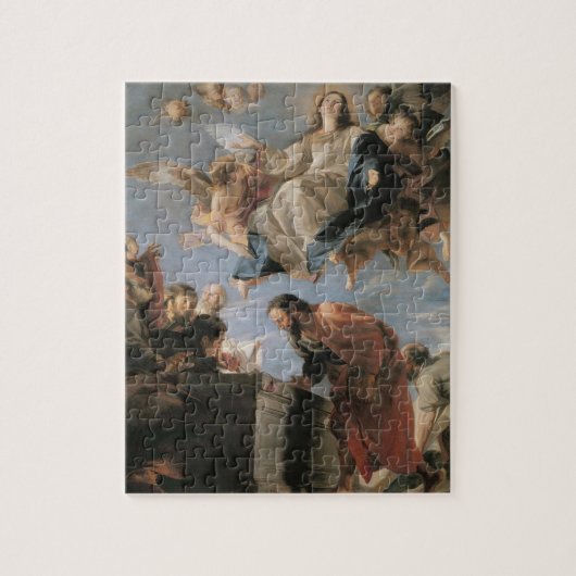 Die Annahme der Jungfrau, 1673 (Öl auf Leinwand) Puzzle (Vertikal)