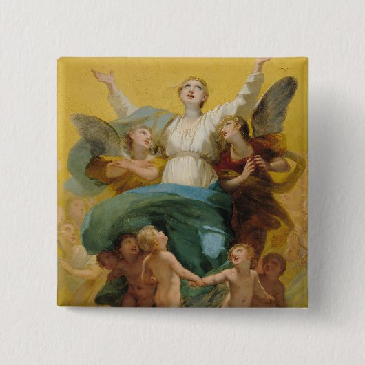 Die Annahme der Jungfrau Button (Vorderseite)