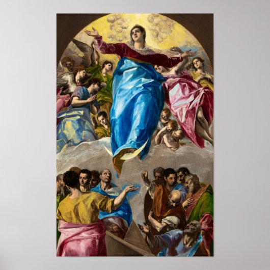 Die Annahme der Jungfrau durch El Greco Poster (Vorne)