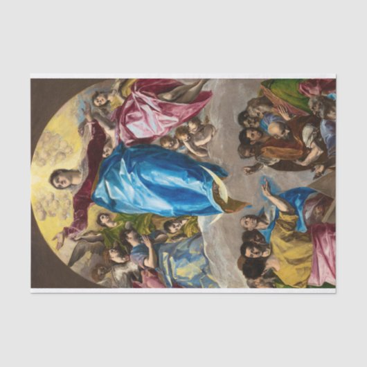 Die Annahme der Jungfrau durch El Greco Seidenpapier (Vorderseite)