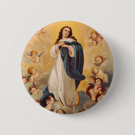 Die Annahme der Jungfrau Mary Button (Vorderseite)