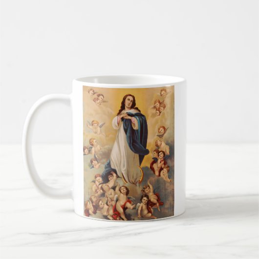 Die Annahme der Jungfrau Mary Kaffeetasse (Links)