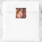 Die Annahme von Mary Quadratischer Aufkleber (Tasche)