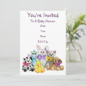 Die Anordnungs-Babyparty-Einladung Einladung (Stehend Vorderseite)