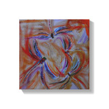 die Ansammlung abstrakte Libellen-Leinwand