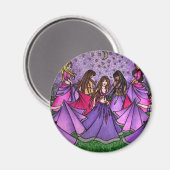 Die Ansammlung von Bly Dancers in Lila Magnet (Vorderseite/Rückseite)