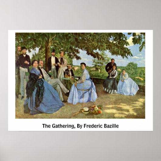 Die Ansammlung von Frederic Bazille Poster (Vorne)
