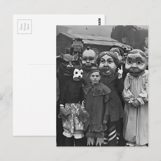 Die Ansammlung zu Halloween Postkarte (Vorne/Hinten)