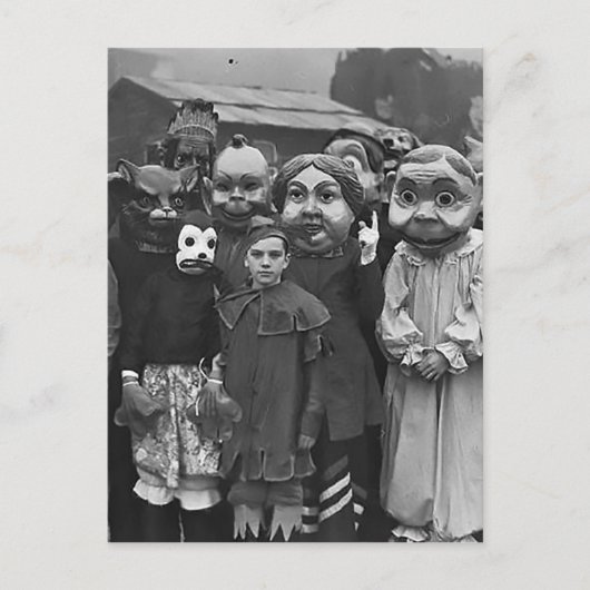 Die Ansammlung zu Halloween Postkarte (Vorderseite)