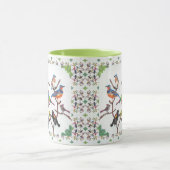 Die Ansammlungs-bunte Singvogel-gemusterte Tasse (Zentrum)