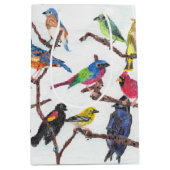 Die Ansammlungs-bunte Singvogel-mittlere Mittlere Geschenktüte (Vorderseite)