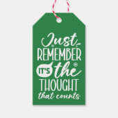 DIE ANSICHT, DASS FALSCHE CHRISTMAS GREEN ZÄHLT GESCHENKANHÄNGER (Vorderseite)