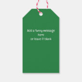 DIE ANSICHT, DASS FALSCHE CHRISTMAS GREEN ZÄHLT GESCHENKANHÄNGER (Rückseite)