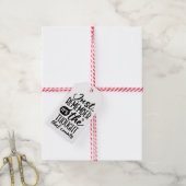 DIE ANSICHT, DASS FALSCHE CHRISTMAS SCHWARZ ZÄHLEN GESCHENKANHÄNGER (Mit Garn)