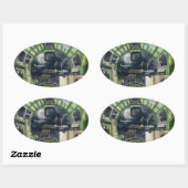 Die Ansicht des Bombardiers B-17 Ovaler Aufkleber (Blatt)