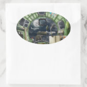 Die Ansicht des Bombardiers B-17 Ovaler Aufkleber (Tasche)