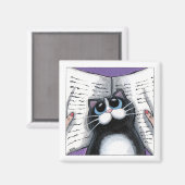 Die Ansicht verraten - Cat Magnet (Vorderseite/Rückseite)