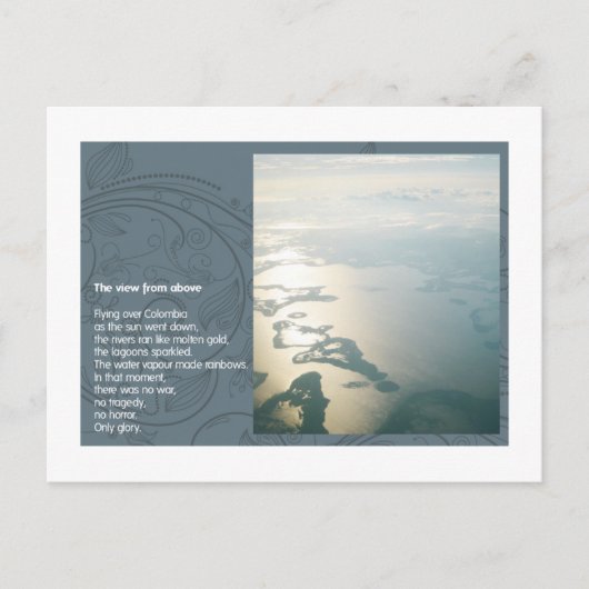 Die Ansicht von oben Postkarte (Vorderseite)