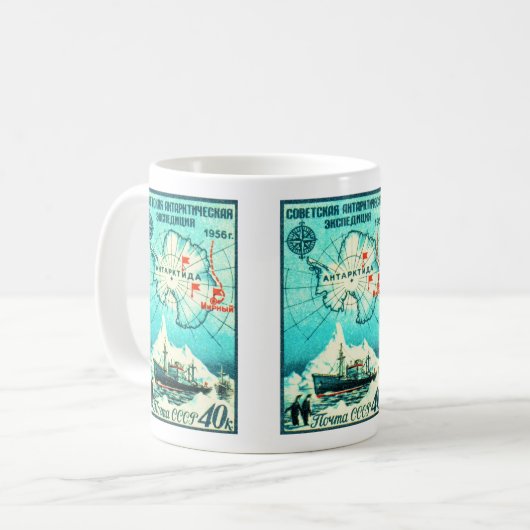 Die Antarktis 1956 Kaffeetasse (Vorderseite Links)