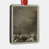 Die Antarktis 3 Silbernes Ornament (Rechts)