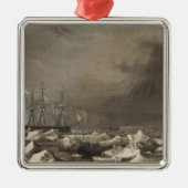 Die Antarktis 3 Silbernes Ornament (Vorne)